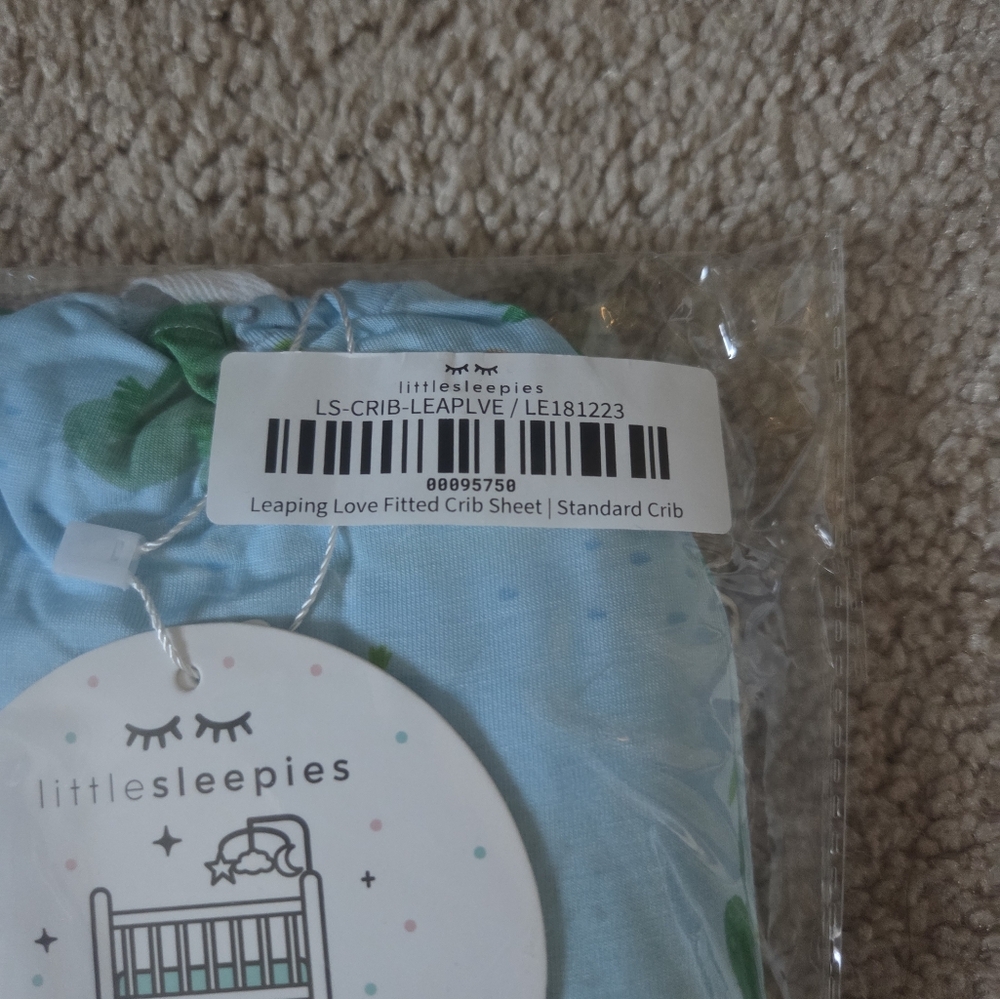 Little Sleepies Leaping Love Crib Sheet - Picture 2 of 4